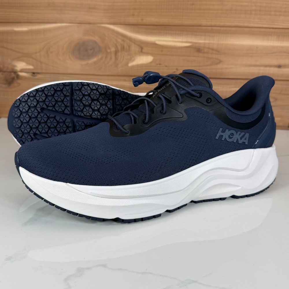 Hoka One Arahi SR Men's US Size 10.5D Varsity Navy Slip Resistant 1168712-VFD
